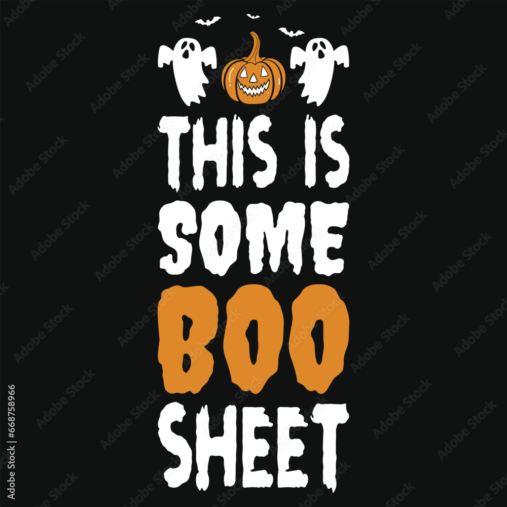 Fototapeta premium Best awesome happy Halloween day boo witches candy spooky typography or graphics tshirt design