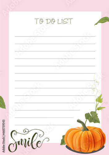 pumpkin daily to do list