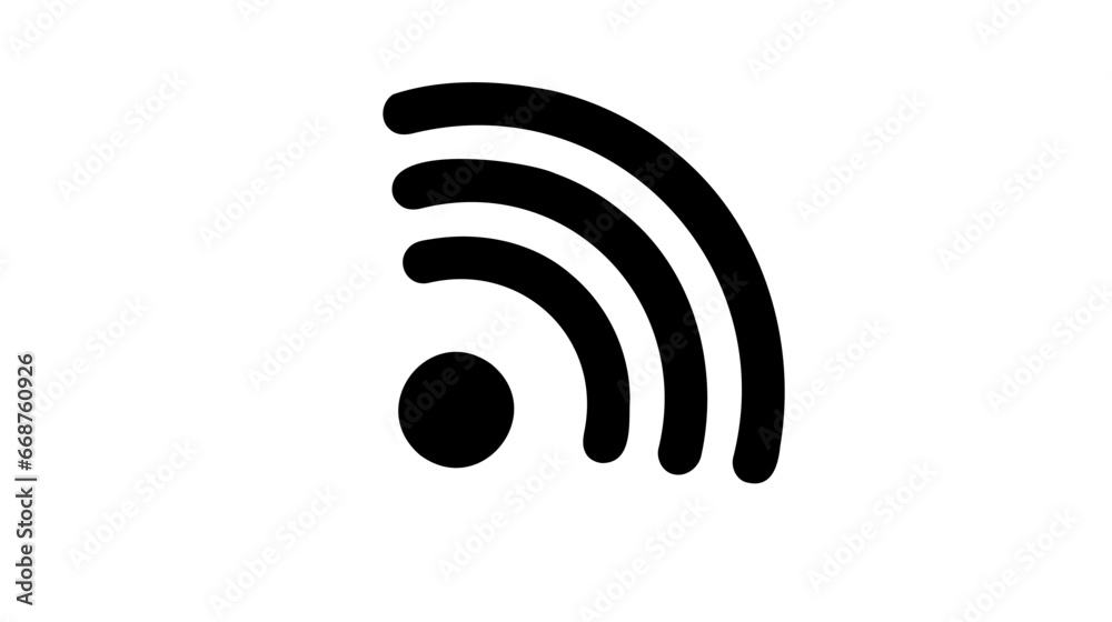 WIFI icon vector, wireless internet sign isolated on white background, flat style, vector illustration WIFI icon vector, wireless internet sign isolated on white background, flat style, vector illustration
