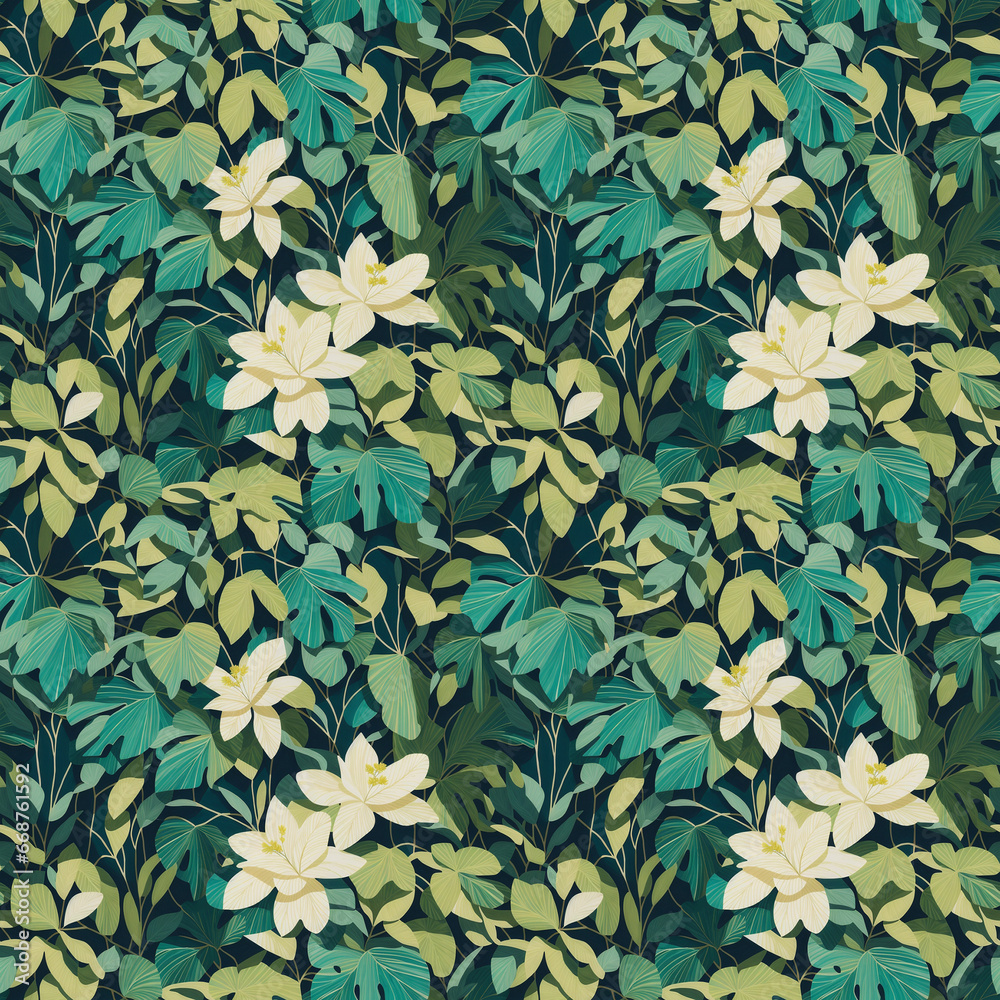 wild life and nature seamless repeat pattern, generative ai. wild life and nature seamless repeat pattern, generative ai.