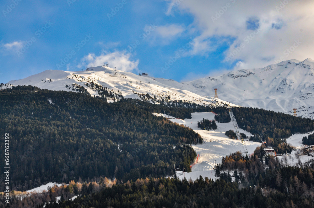 Ski slopes in Bormio resort