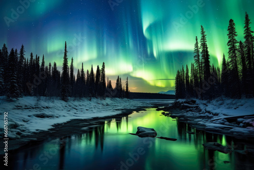 Enchanting Aurora in the Arctic Sky © Andrii 