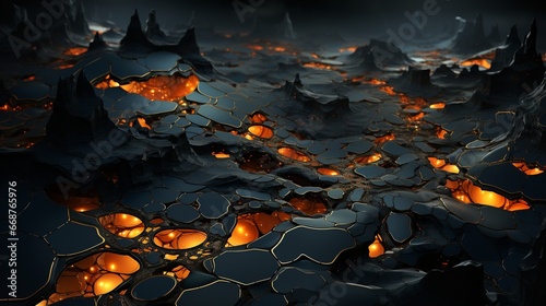 Generative AI. Abstract image of lava