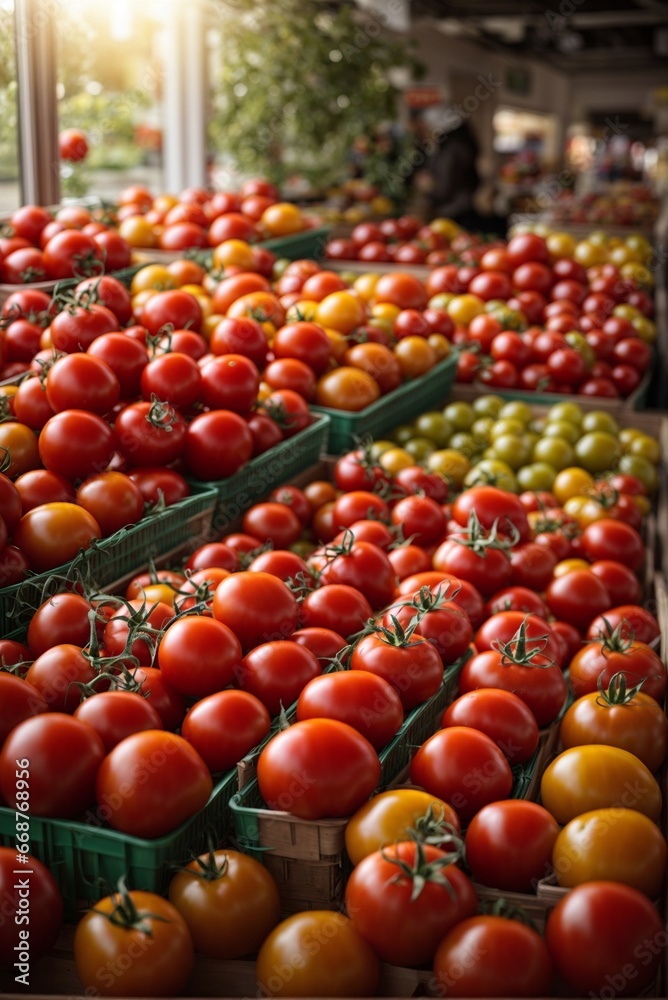 Shop with Various Varieties of Fresh Tomatoes