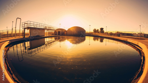 Sewage treatment plant.