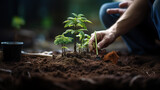 Planting and growing a hemp plant, cannabis legalization, small hemp plants cultivation