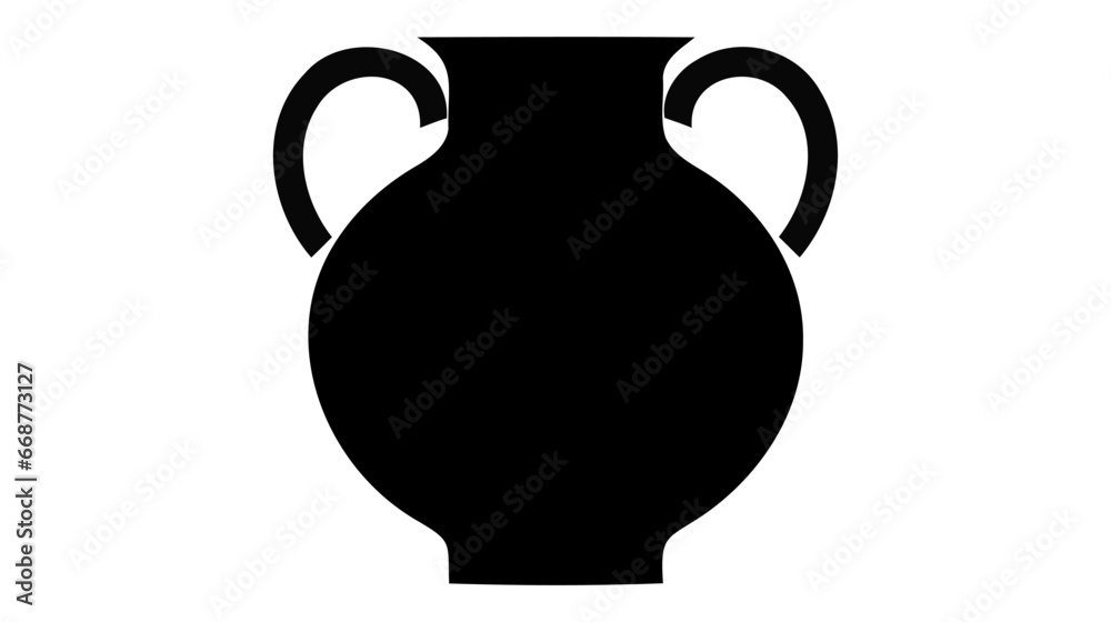 Jug icon. Black jug silhouette isolated on white background. Water jug icon. Vector illustration