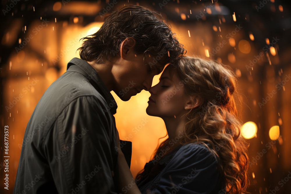 Passionate moments of affection between a deeply in love couple. Ai generated Passionate moments of affection between a deeply in love couple. Ai generated