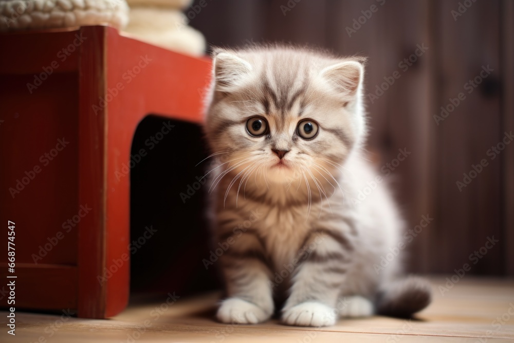 British kitten sitting on the floor British kitten sitting on the floor
