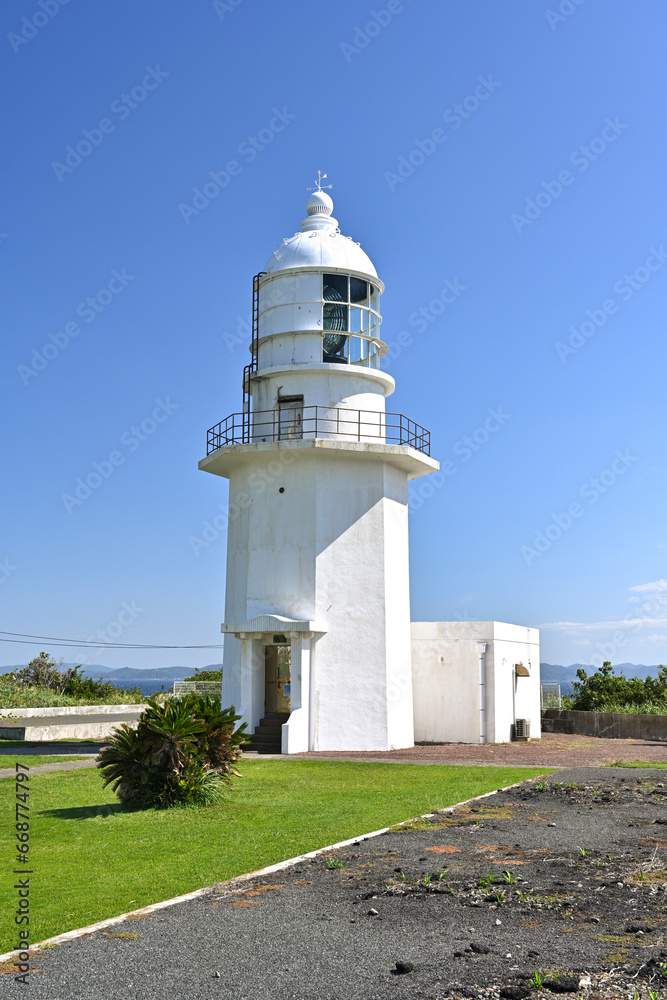Lighthouse of Tsurugasaki in Miura Peninsula, Miura, Kanagawa, Japan Lighthouse of Tsurugasaki in Miura Peninsula, Miura, Kanagawa, Japan