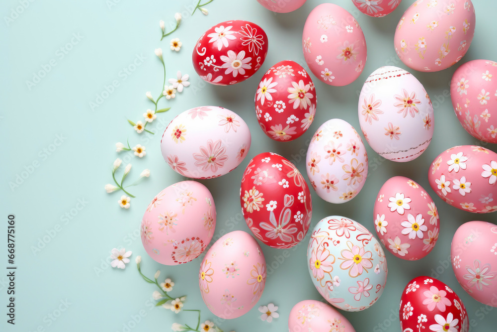 Easter Festivity with Colorful Eggs