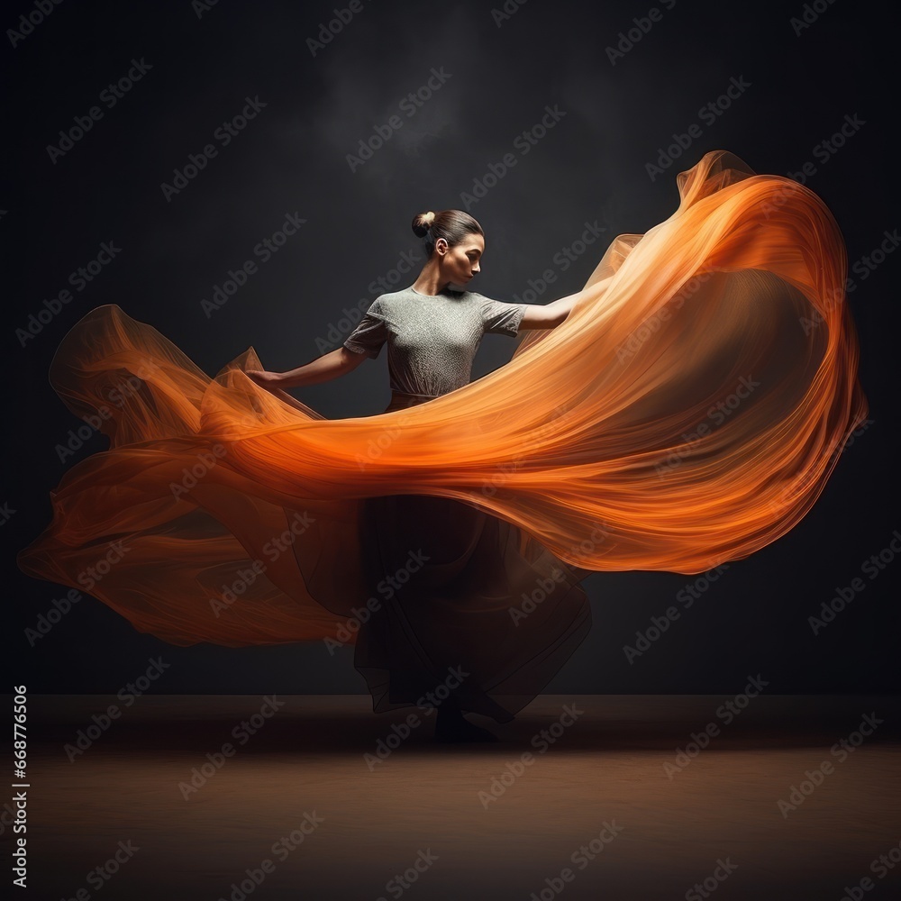 Fototapeta premium Capturing motion's essence through dance: a photographer's dynamic pose shots.