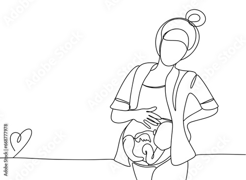 Pregnant. Newborn. One line.