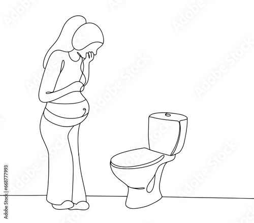Toxicosis. Pregnant. One line.