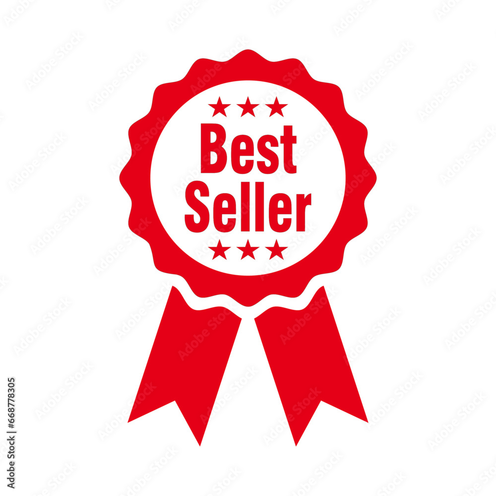 Best seller badge isolated vector icon. Set of best seller label. Suitable for best selling product label. 