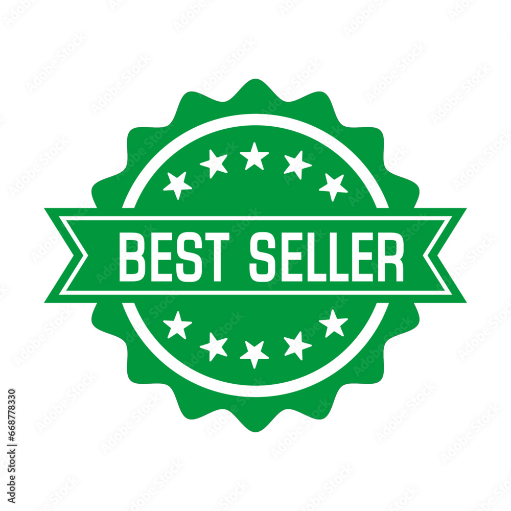 Best seller badge isolated vector icon. Set of best seller label. Suitable for best selling product label. 