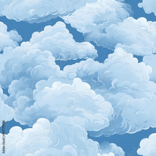 Seamless Tilable Cloud Ceiling Pattern.
