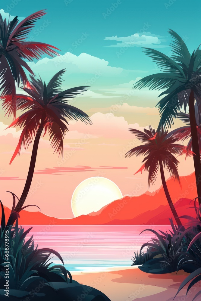 Beach Party Poster Background: Coastal Vibes
