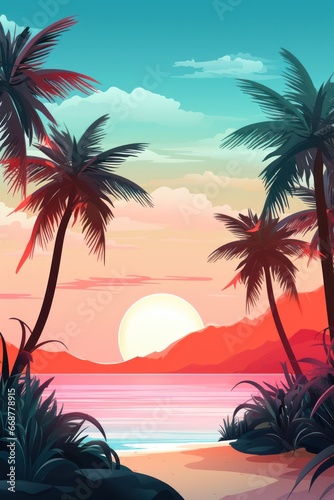 Beach Party Poster Background  Coastal Vibes
