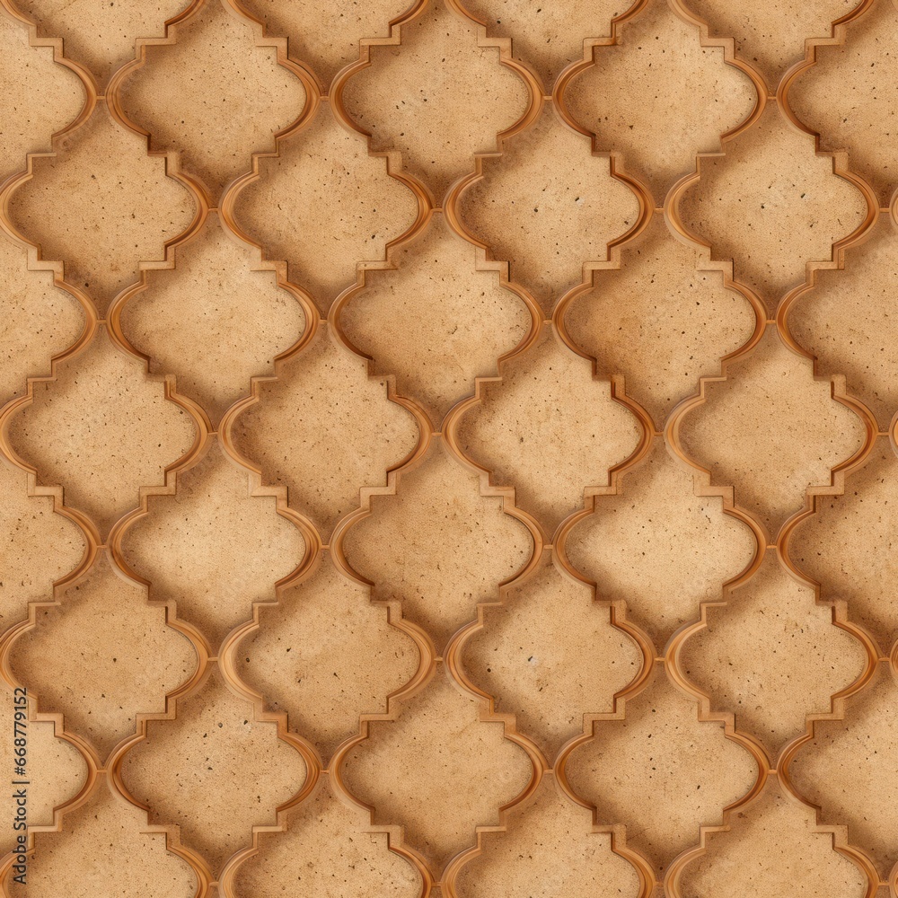 Cork quatrefoil texture, seamless and tileable pattern. Cork quatrefoil texture, seamless and tileable pattern.