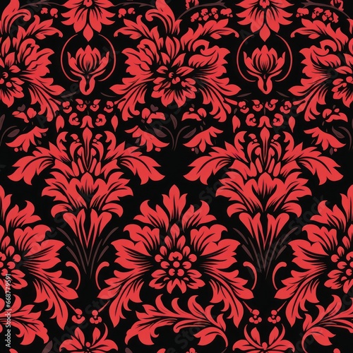Seamless Damask Wall Hanging Pattern - Perfect for Decor