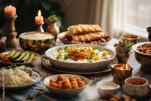 Cultural Eid Family Feast with Authentic Dishes.