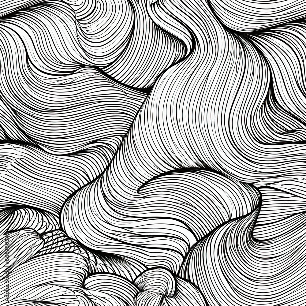Fluid Dynamics: An Abstract Monochrome Journey,abstract pattern,black and white seamless pattern,abstract seamless pattern