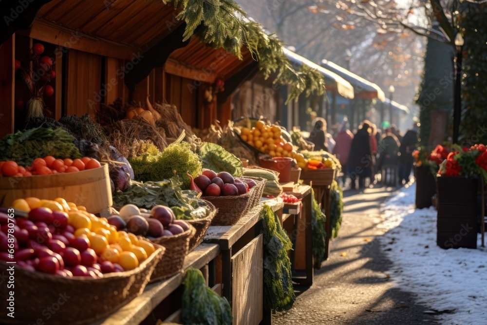 Seasonal Produce Market for Festive Outdoors.
