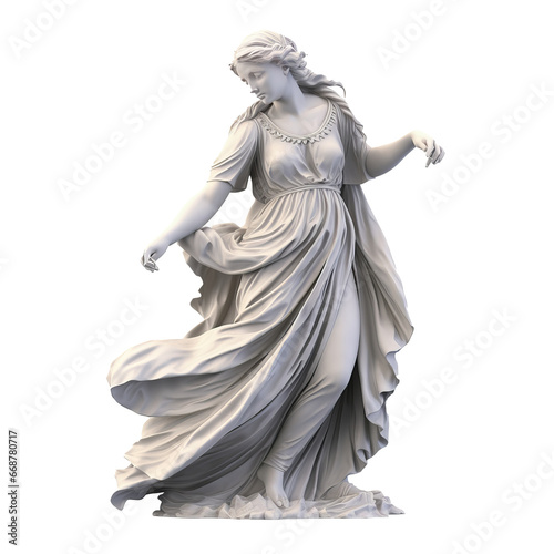 marble statue isolated on transparent background
