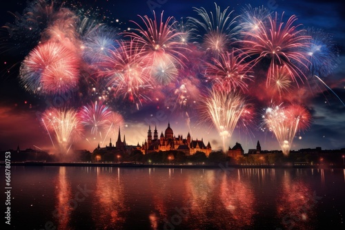 Sparkling Festivities: Bright Fireworks