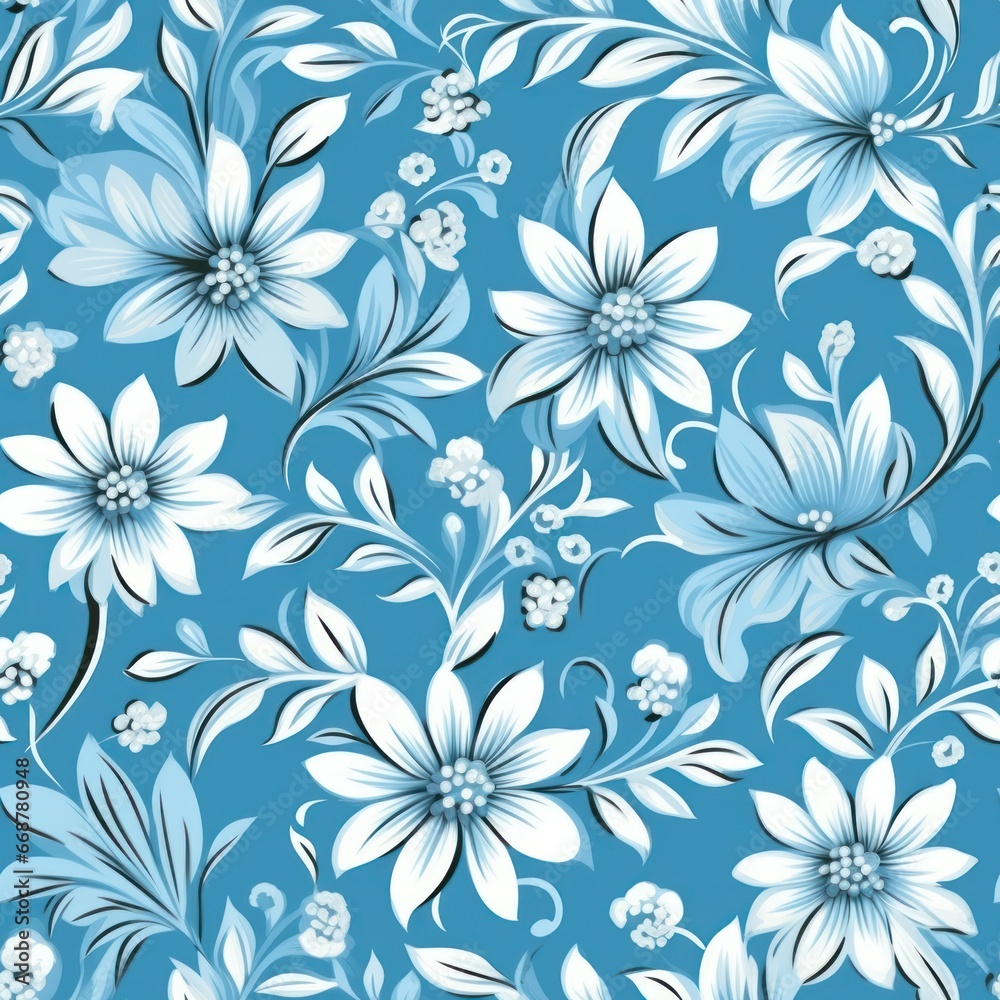 Seamless Floral Pattern for Tablecloths