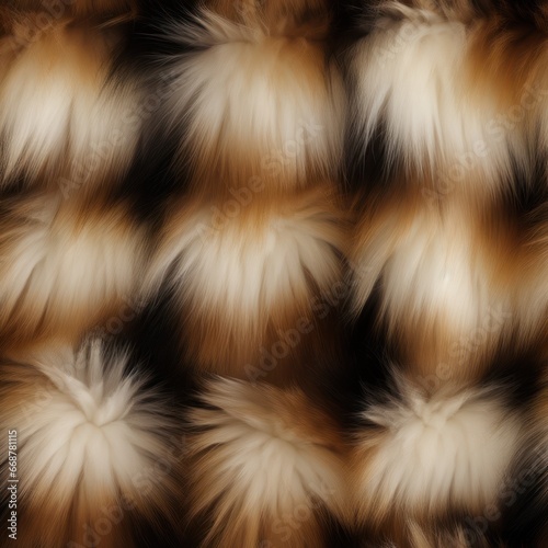 Seamless Plaid Fur Texture Pattern