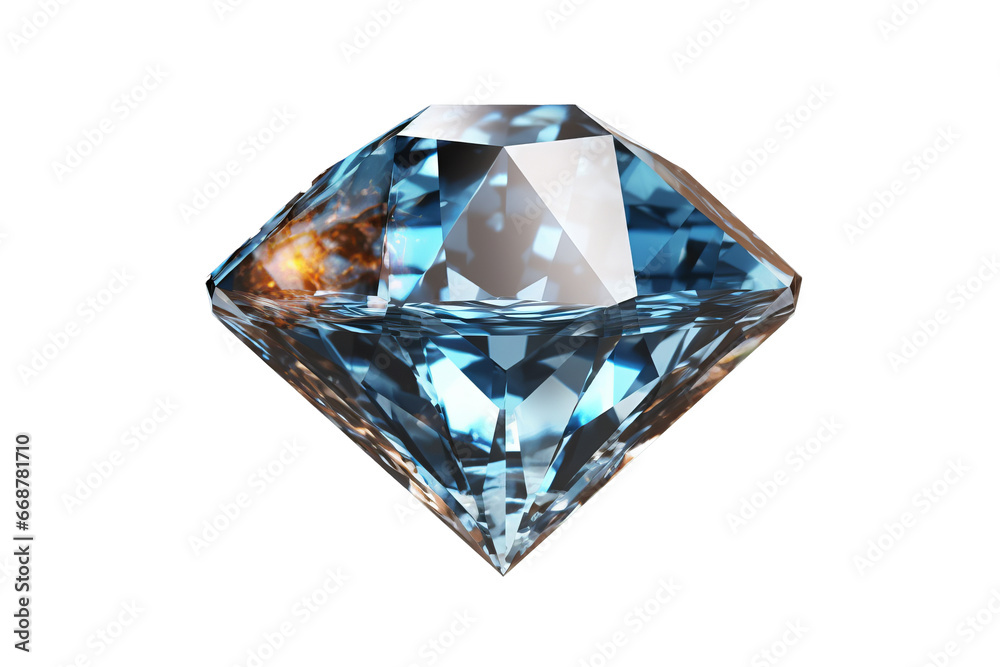 single diamonds isolated on transparent background