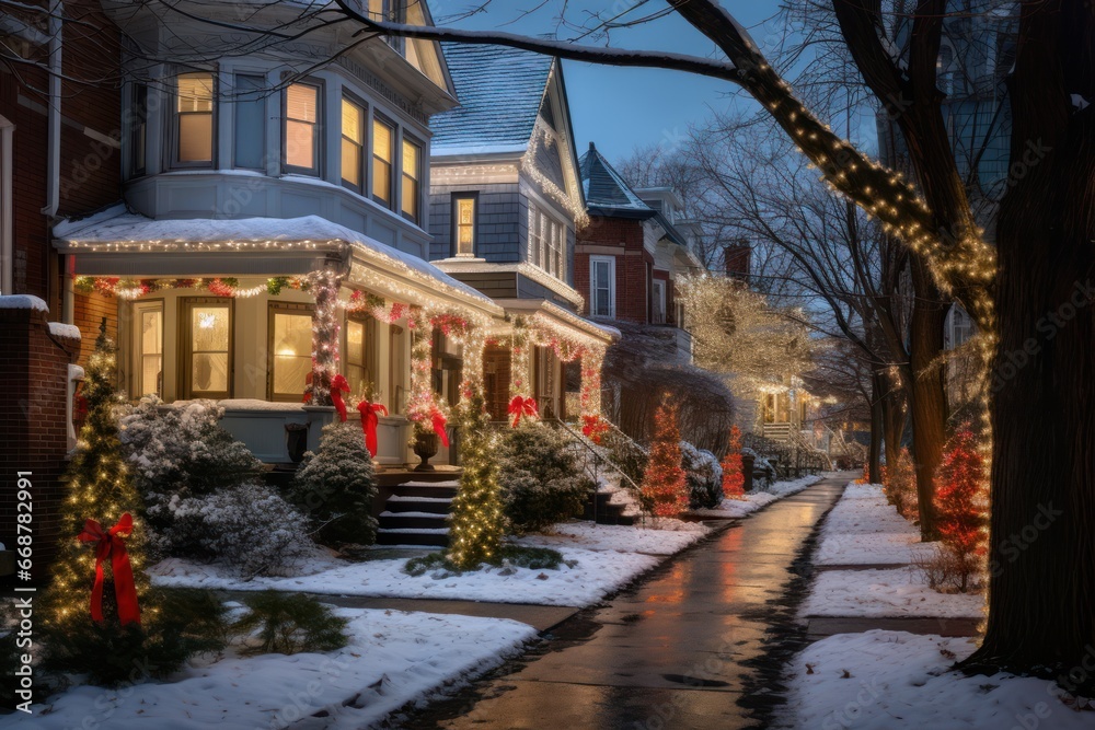Festive Lights Illuminate the Street Festive Lights Illuminate the Street