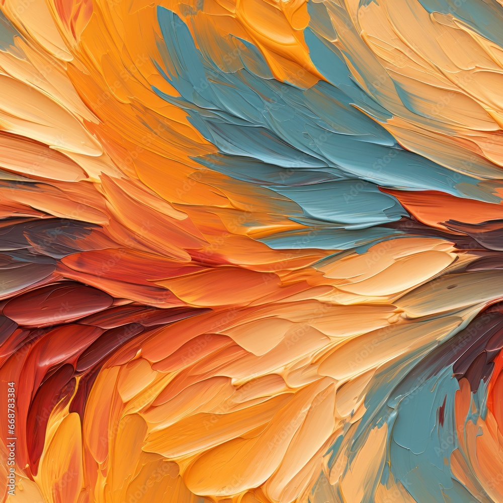 Fototapeta premium Seamless tilable pattern of virtual canvas with oil paint texture.