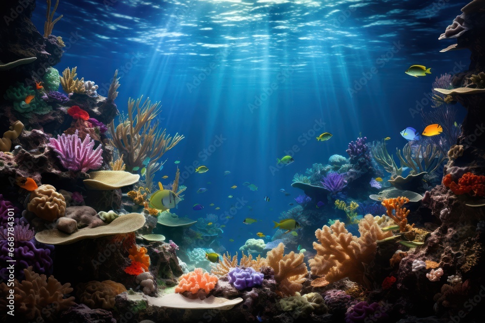 Fototapeta premium Experience the Splendors of Varied Marine Life and Ocean Ecosystems