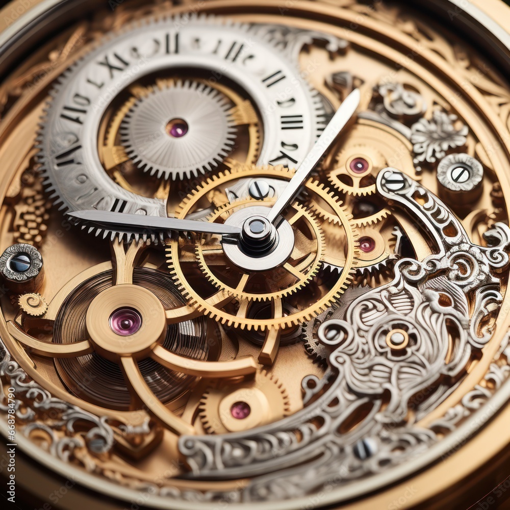 Unlocking an antique pocket watch's mystique: its intricate mechanism.