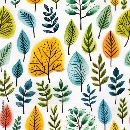 Seamless Watercolor Pattern: Ideal for Nature Journal's Texture