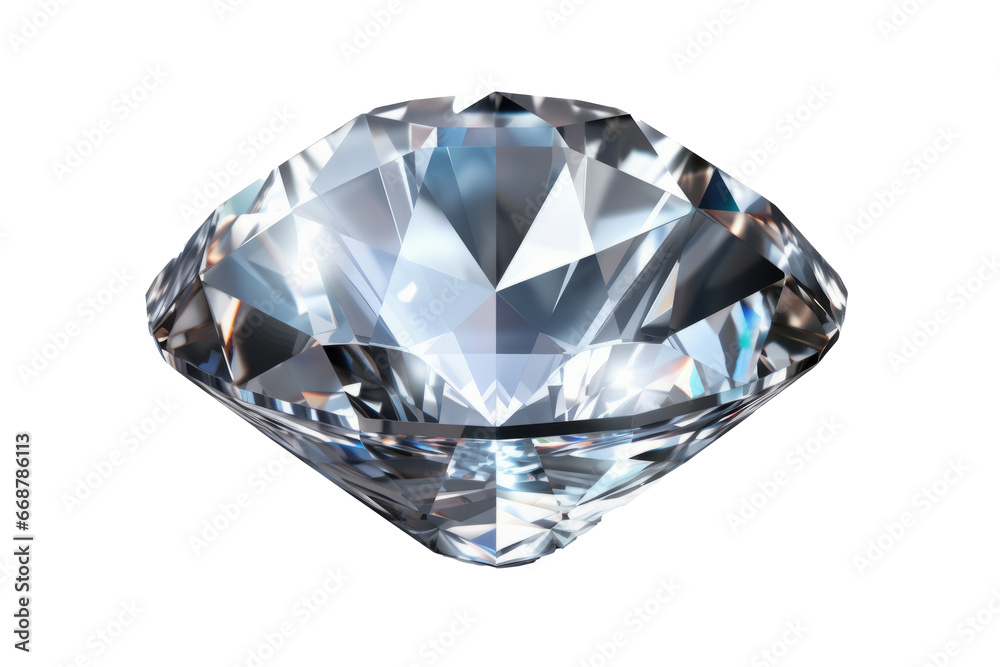 single diamonds isolated on transparent background