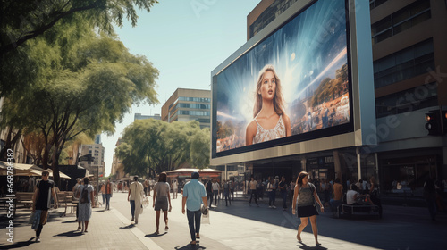 people walking on the street in the city