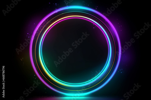 abstract glowing circles