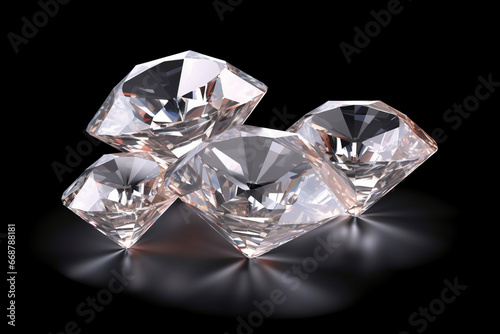 diamonds isolated on transparent background