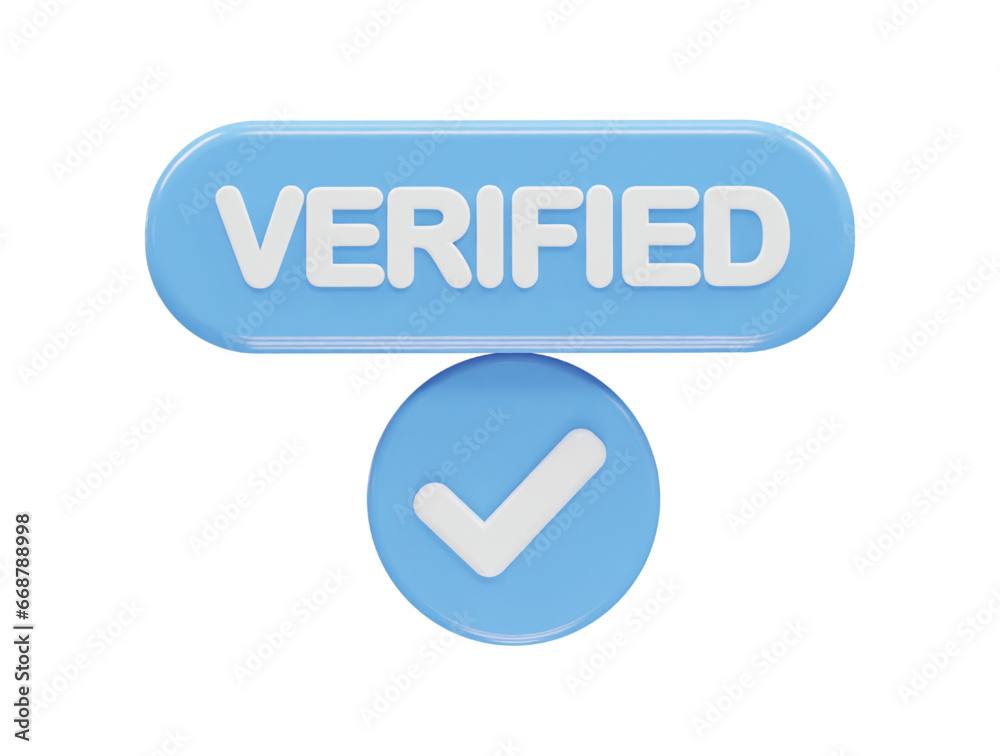 Verified icon render illustration 3d element rendering Verified icon render illustration 3d element rendering
