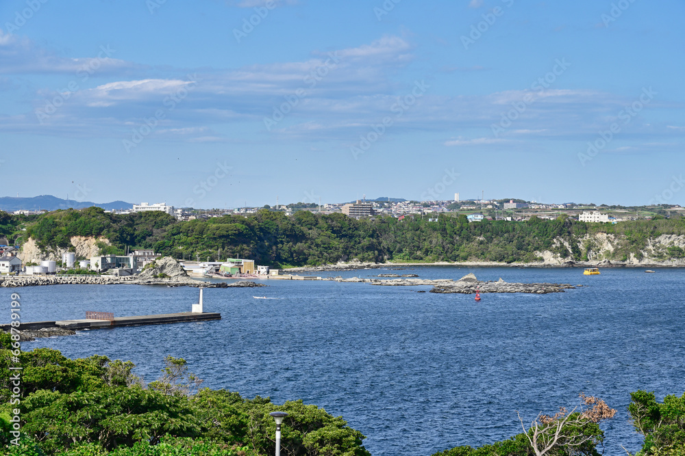 Fototapeta premium The blue sea to see from Jogashima Park, Miura, Kanagawa, Japan