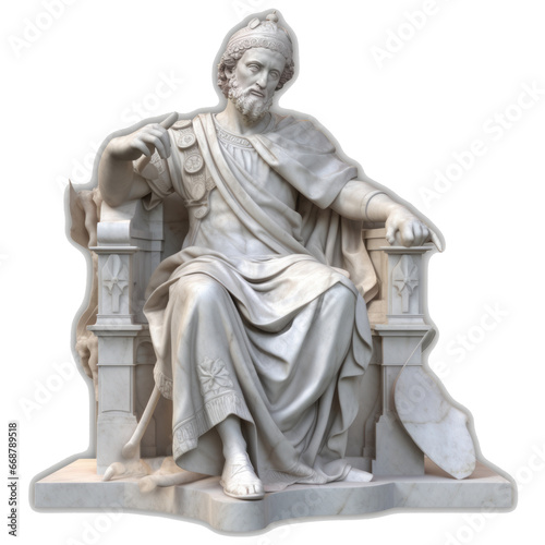 marble statue isolated on transparent background © Suralai