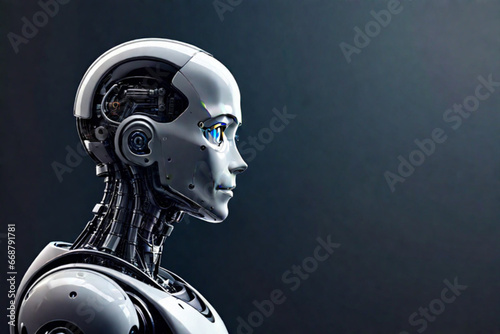 A.I robot thinking generated ai