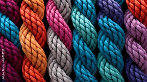 Colorful rope PPT background poster wallpaper web page