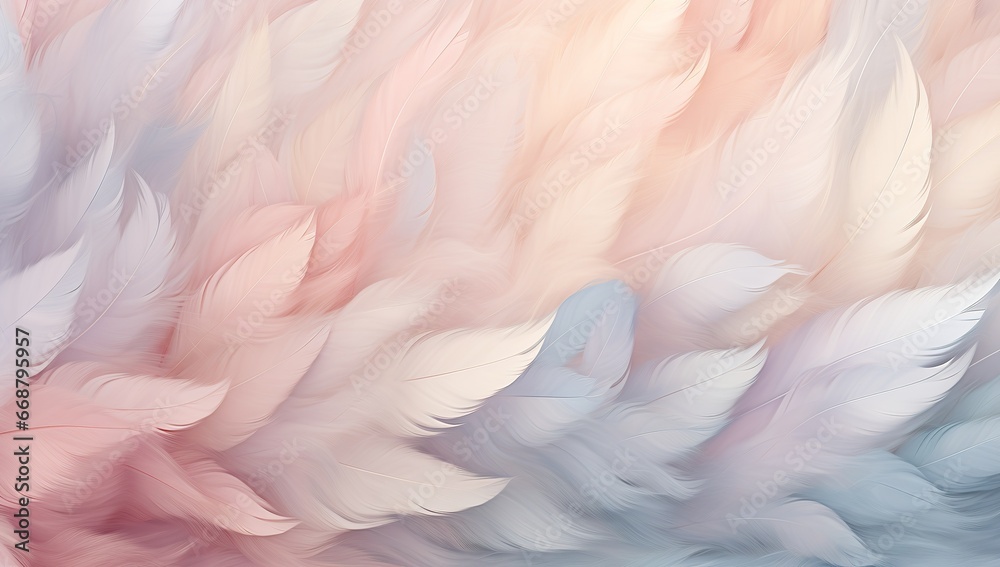 Fluffy colorful feathers in pastel tones. Abstract background and wallpaper. Fluffy colorful feathers in pastel tones. Abstract background and wallpaper.