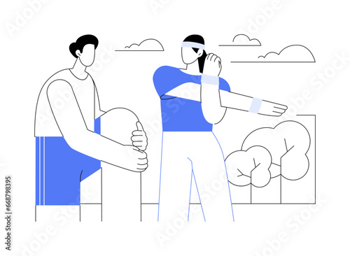 Warm up isolated cartoon vector illustrations.