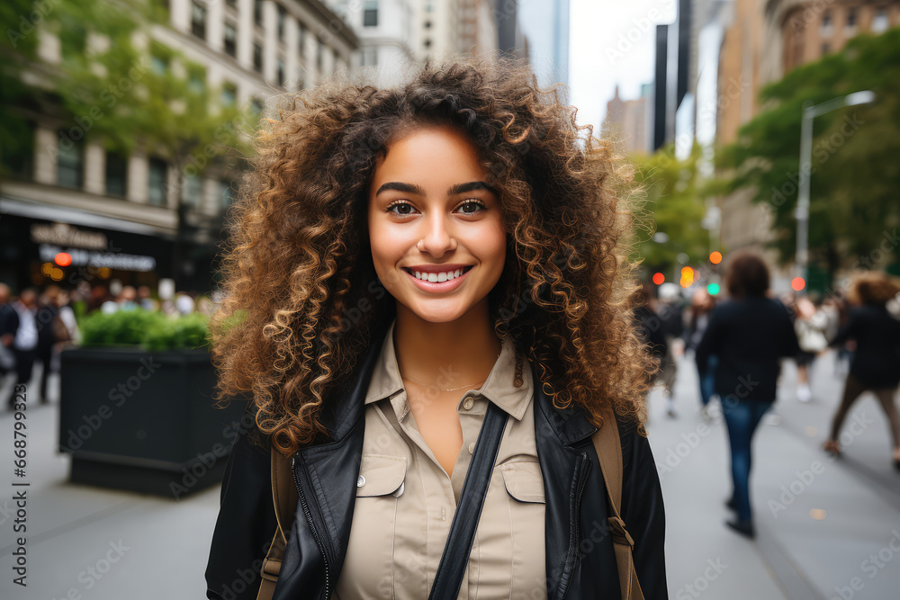 Radiating Triumph: The Journey of a Happy, Successful African American Businesswoman Harnessing Generative AI to Propel Enterprises into Prosperous Horizons